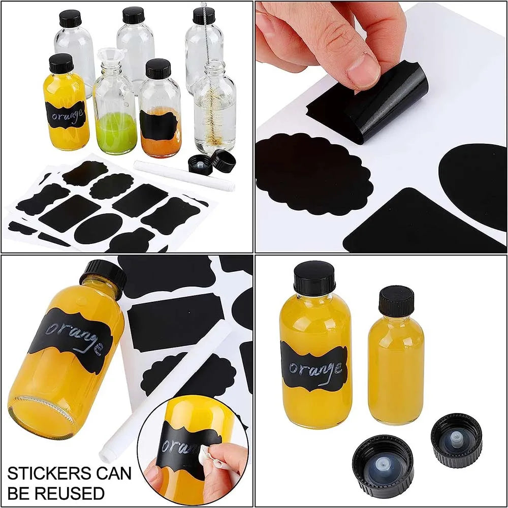 |イベント・ノベルティ用品 | ガラス製 小型透明ボトル 蓋付き | 15ml/30ml/60ml