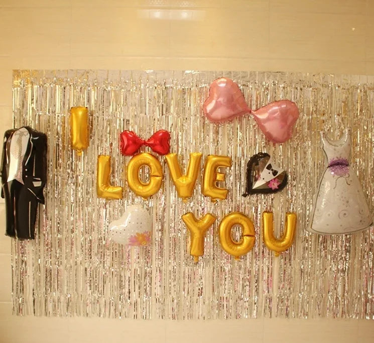 パーティー・インテリア用装飾 キラキラ!ホイル素材カーテン 誕生日用