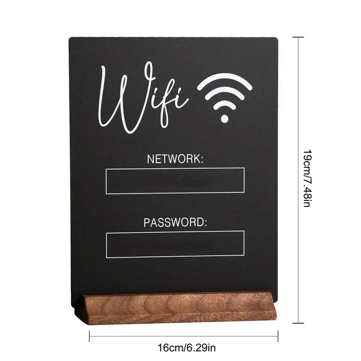 再利用可能なWiFiパスワードサインホルダー