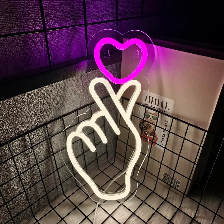 ピンクラブLEDネオンサイン(ネオン看板) USB電源