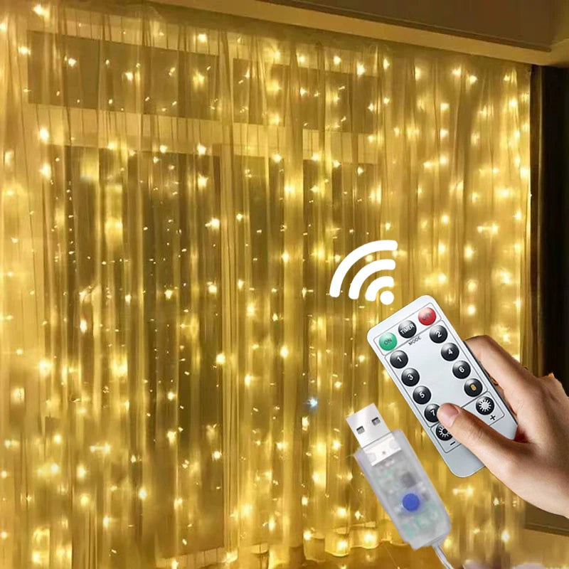 3m LEDカーテンライト クリスマスデコレーション用