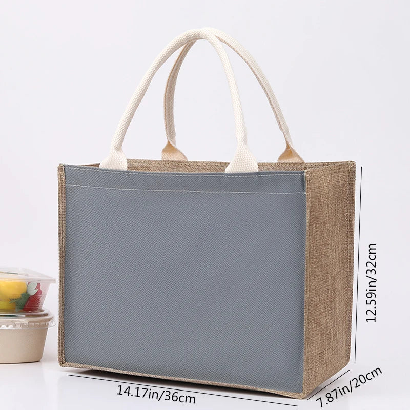 |ノベルティ用品 |リネン風マチ幅広ファスナー付きバック | 32×22c