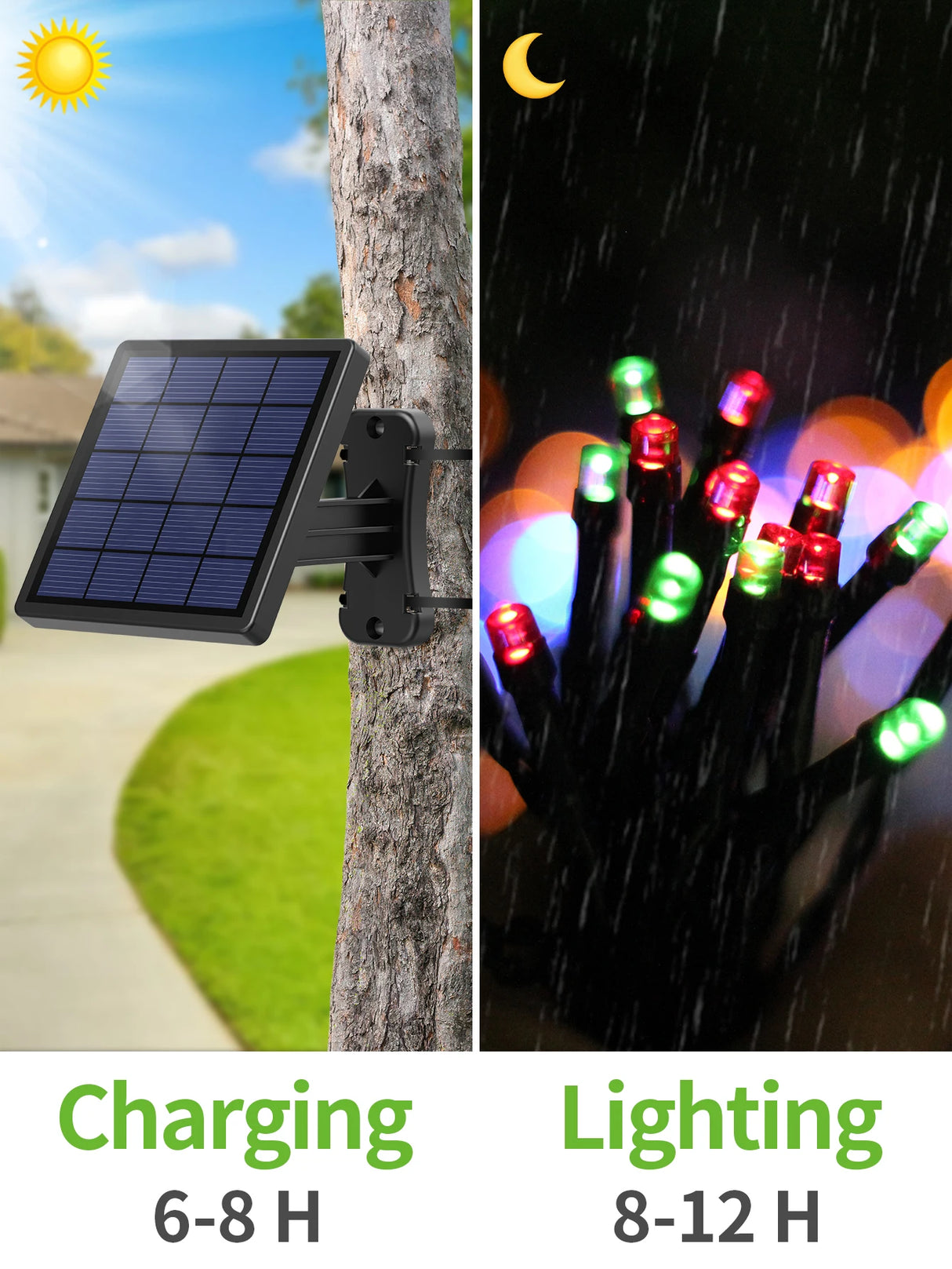 ソーラーライト|イベント・クリスマス装飾|防水ソーラーストリングライト(22M/32M)