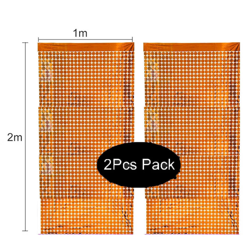 パーティー・インテリア装飾 キラキラ!カーテン 2枚入 ミラーボール風デザイン