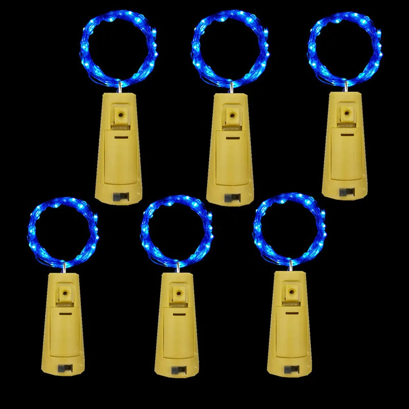 モチーフライト|イベント・パーティー装飾|6色LEDボトルライトセット (2M)