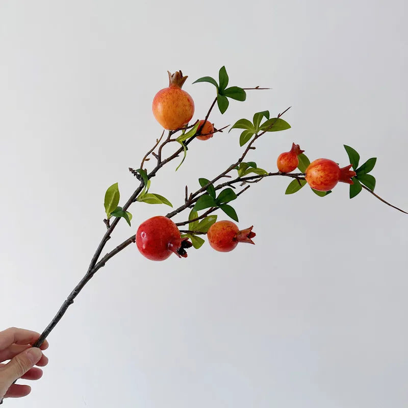 【インテリアフラワー】ザクロ果実の造花(6本セット)