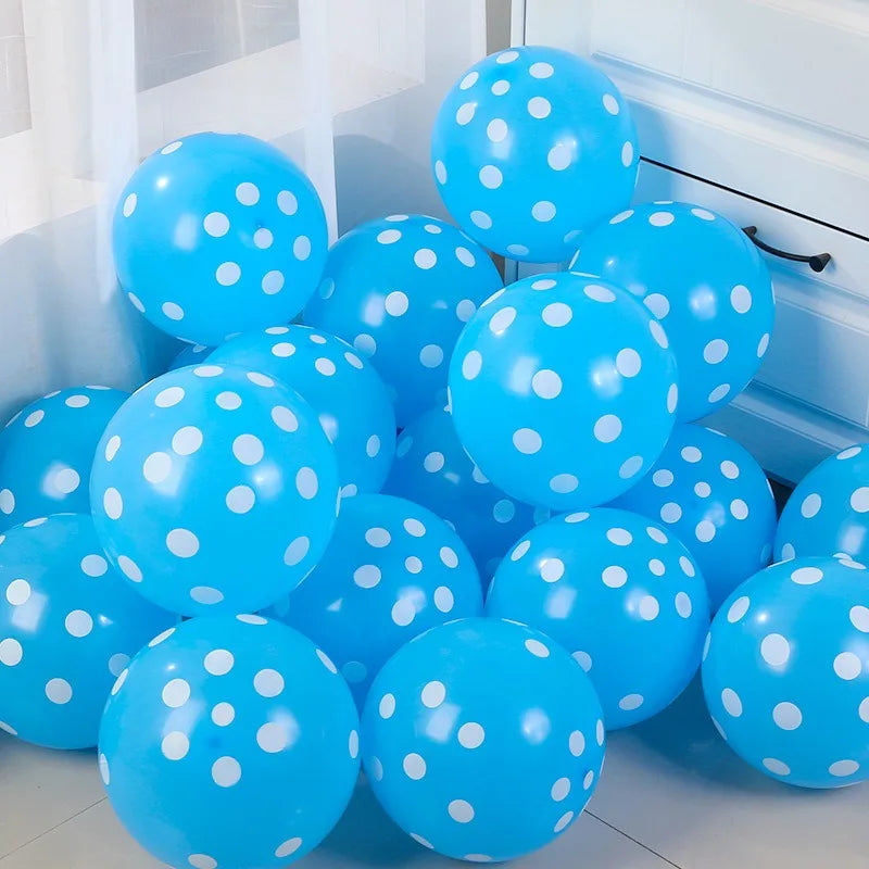 12インチ透明水玉バルーン 赤いドット型