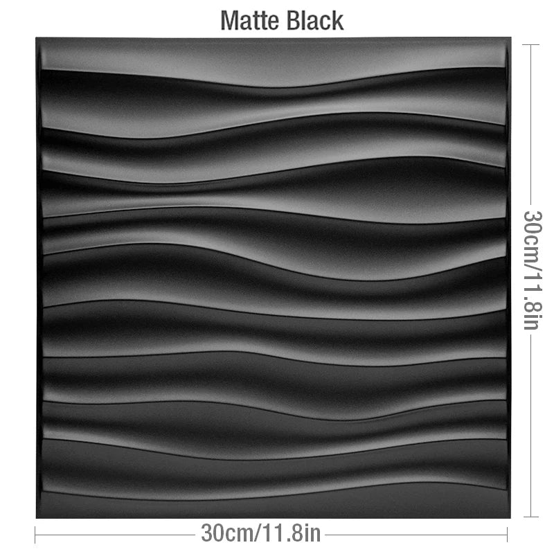 DIY用 3D幾何学柄 石膏壁面風ステッカー 12pcs 難燃性・防水性素材