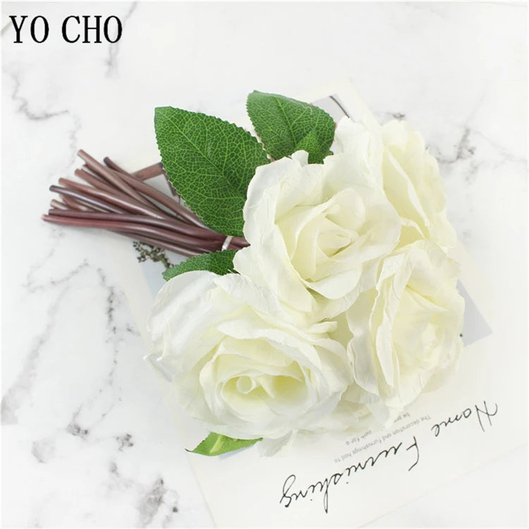 パーティー・インテリア装飾| 造花ピオニー シルクフラワーブーケ(32c)