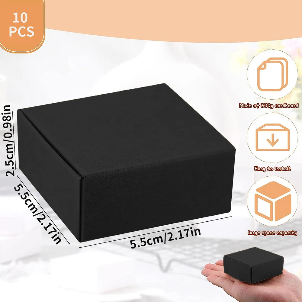 |イベント・ノベルティ用品 |クラフト紙ギフトボックス 10個セット | W5.5xH2.5xD5.5c