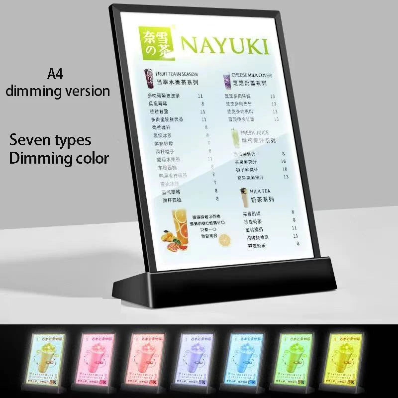 高級アクリルメニューディスプレイラック