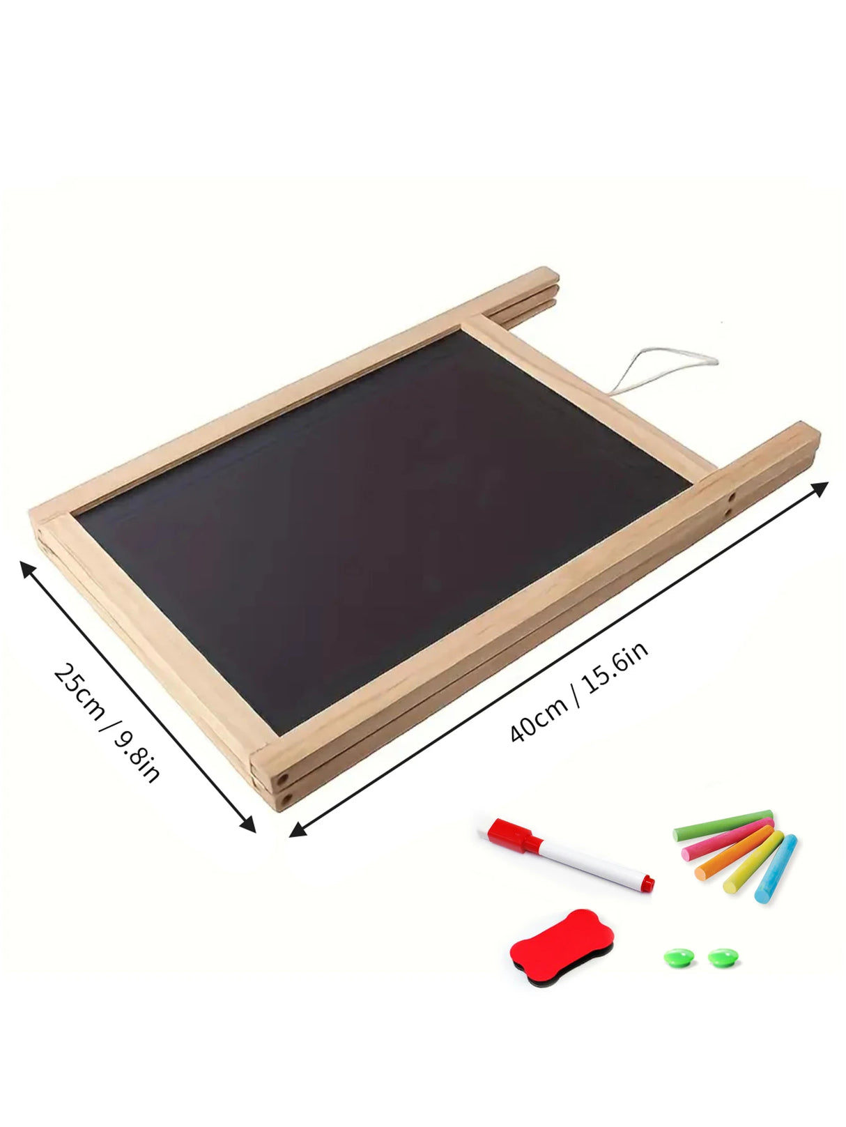 両面折りたたみ式木製フレーム黒板
