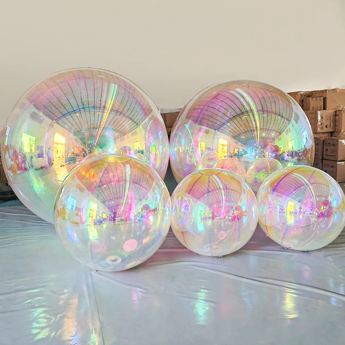 イベント・バルーン装飾 |レインボーカラーホロバルーン| 1/3/5個