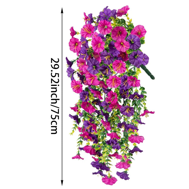 人工グリーン植物・吊り下げ式・人工ユーカリ・アサガオ
