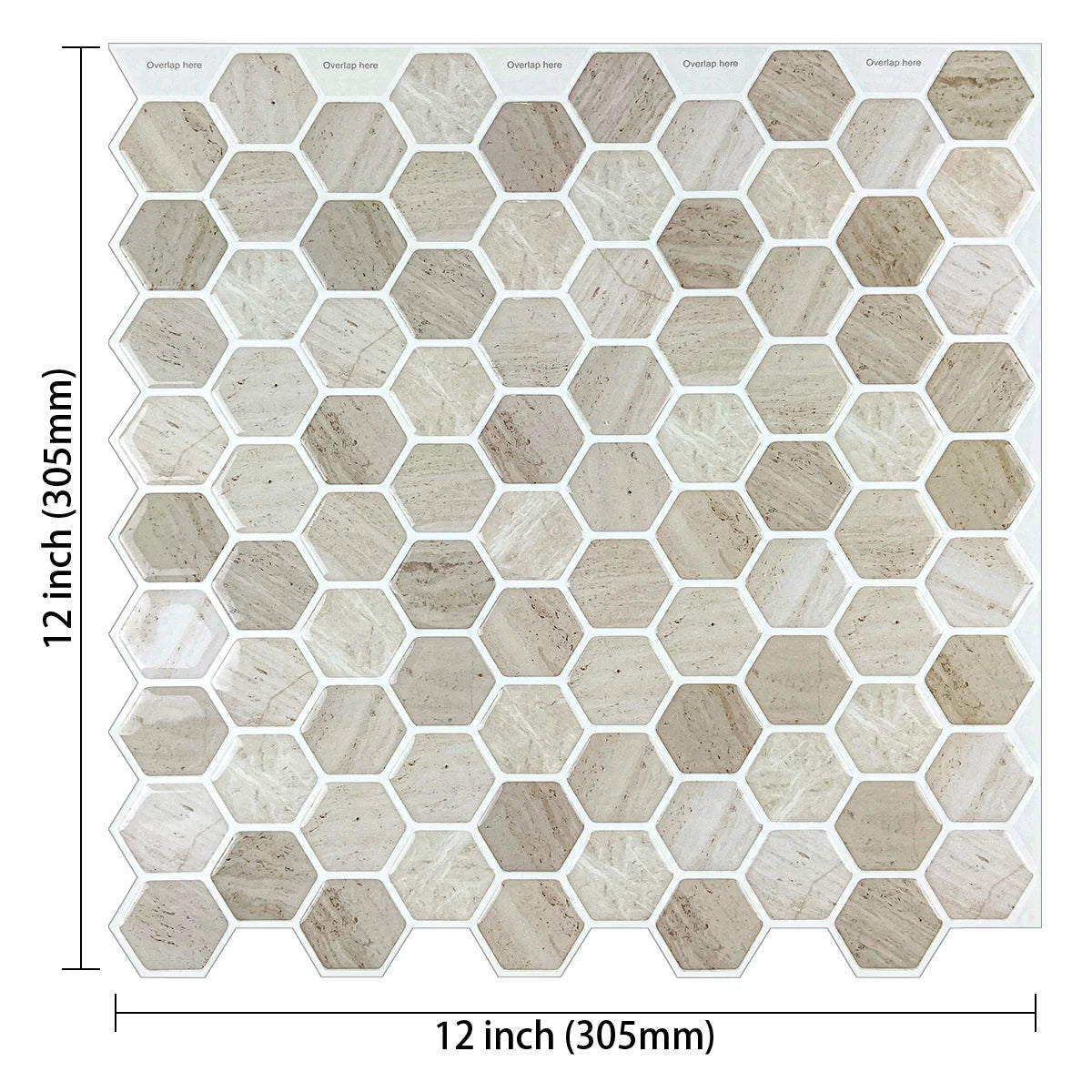 DIY用 レンガ型天然石風ステッカー 30.5×30.5㎝ 1pcs 単品購入可能