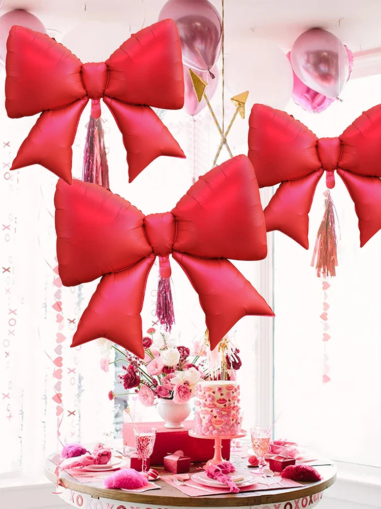 イベント・バルーン装飾 |リボン型アルミバルーンセット | 3個