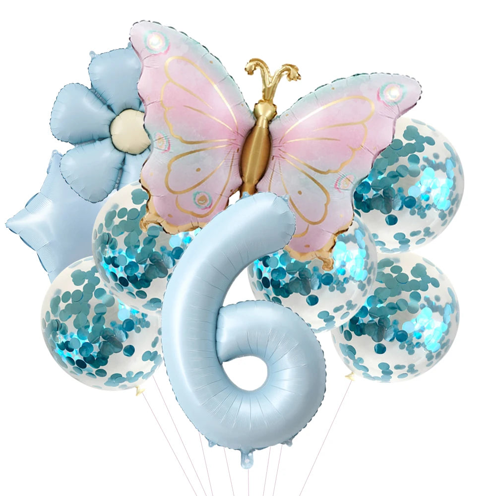 イベント・バルーン装飾 | 蝶&数字&フラワーバルーンセット