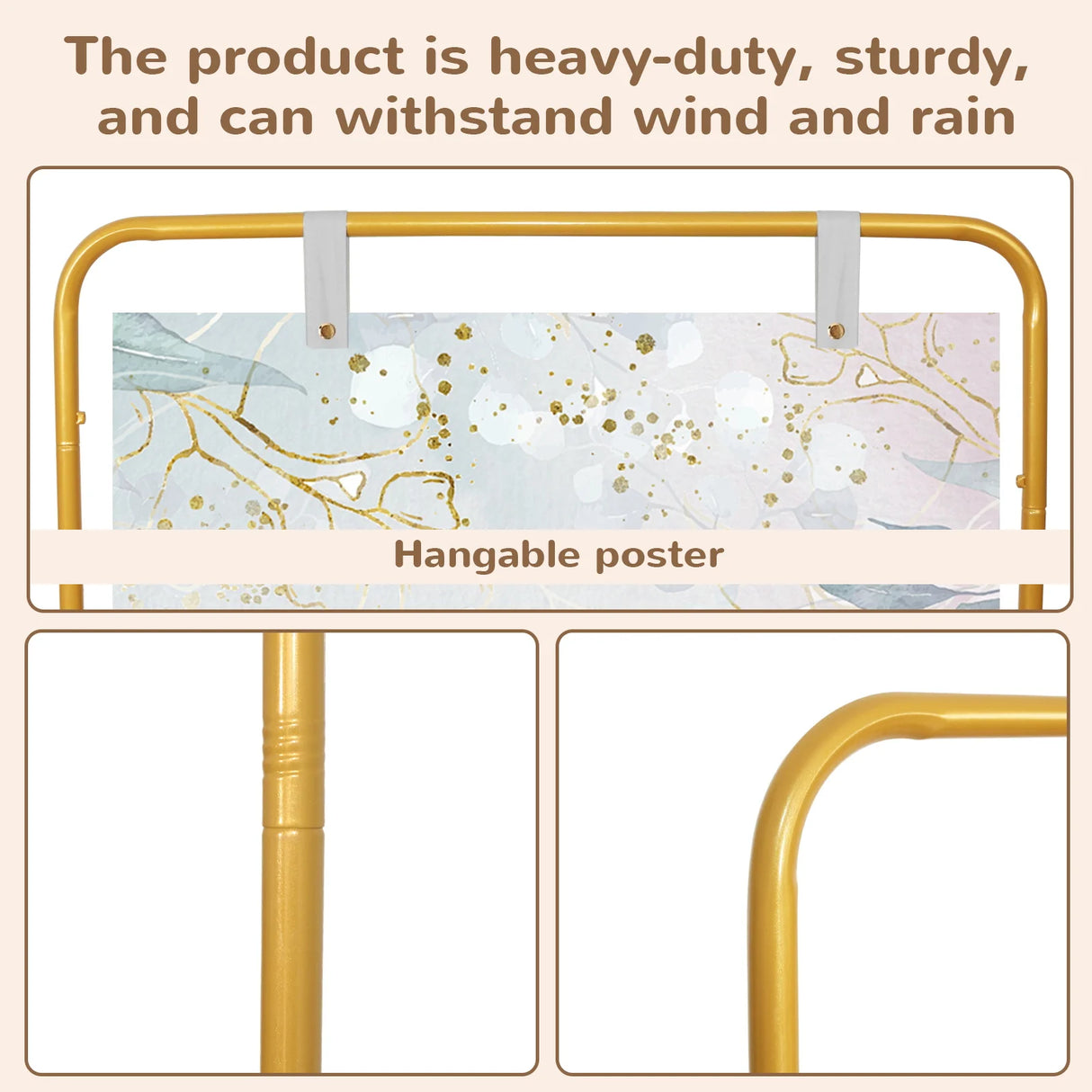 金属製フォトブース ゴールドアーチスタンド