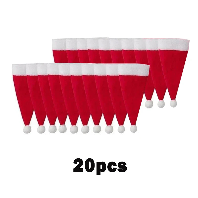 【クリスマス用装飾】可愛い!サンタ帽型 カトラリーホルダー(10個入 / 20個入)