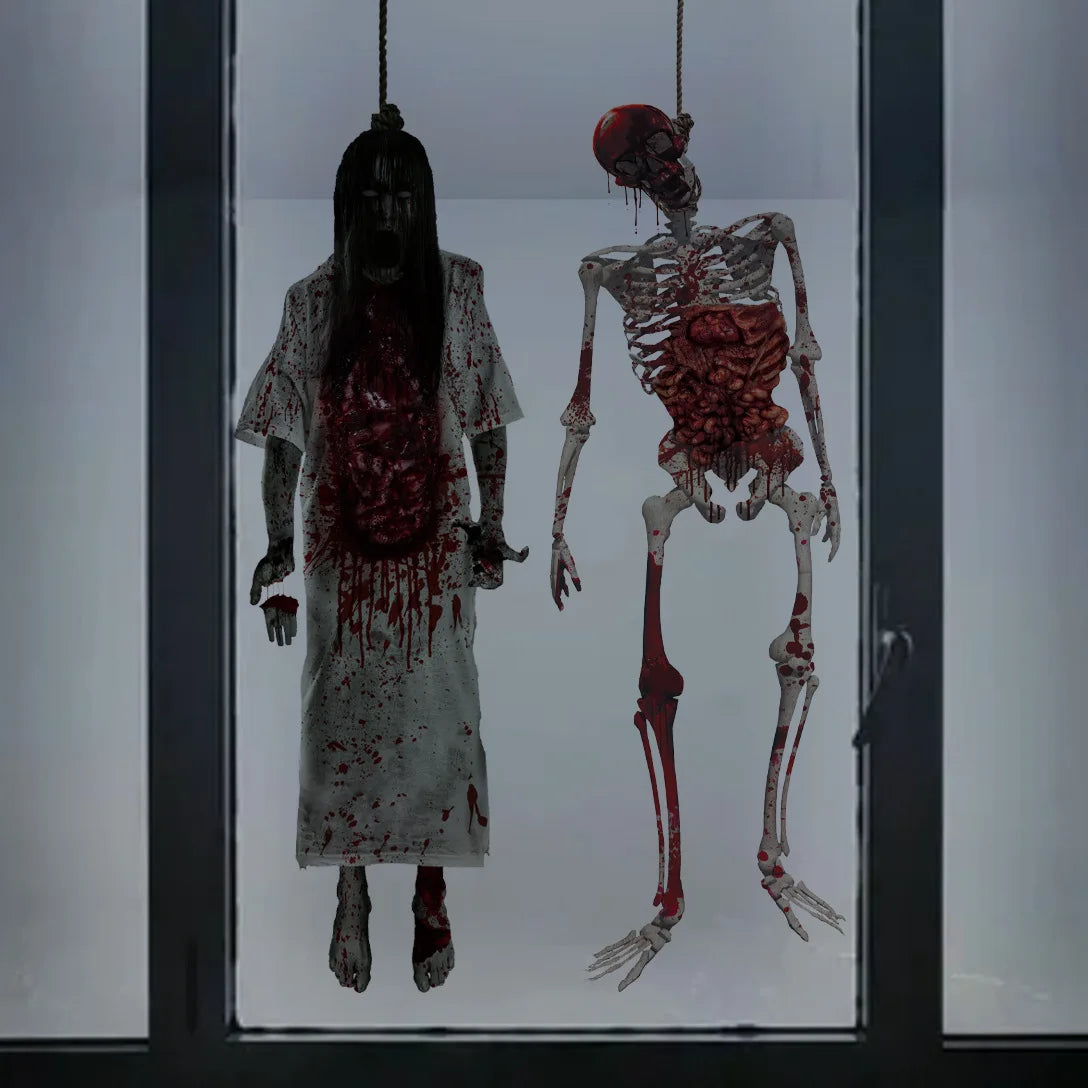 イベント・ハロウィン装飾|ホラー系 ゴースト柄プリント ウィンドウステッカー