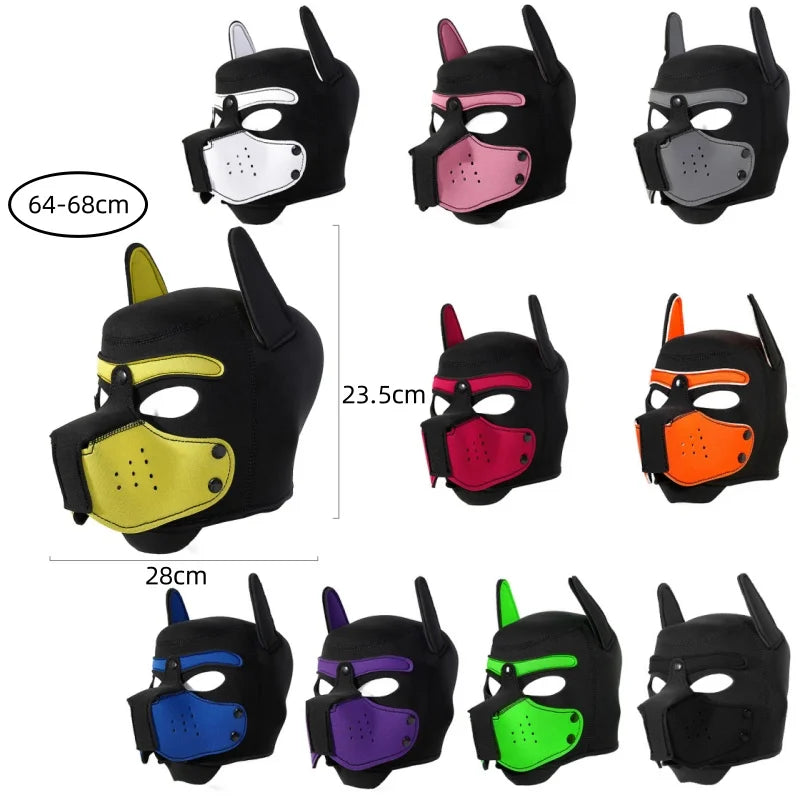 イベント・ハロウィングッズ| ドッグ型ヘッドマスク(男女兼用サイズ)