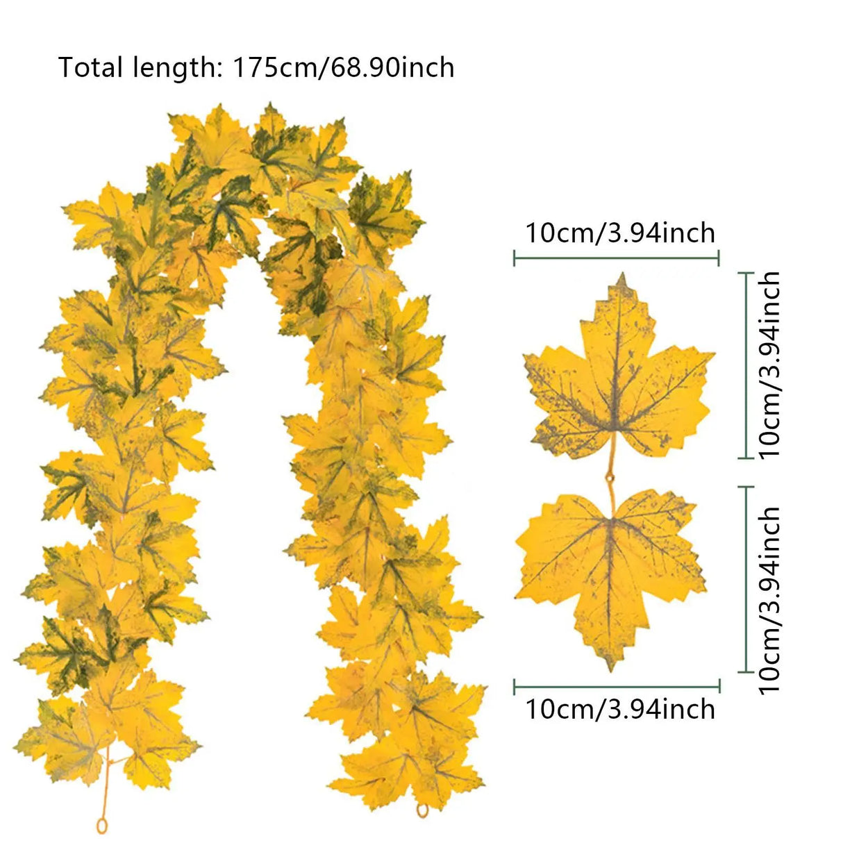 ハロウィンリース|メープルリーフつる 1.75m ホームデコレーション