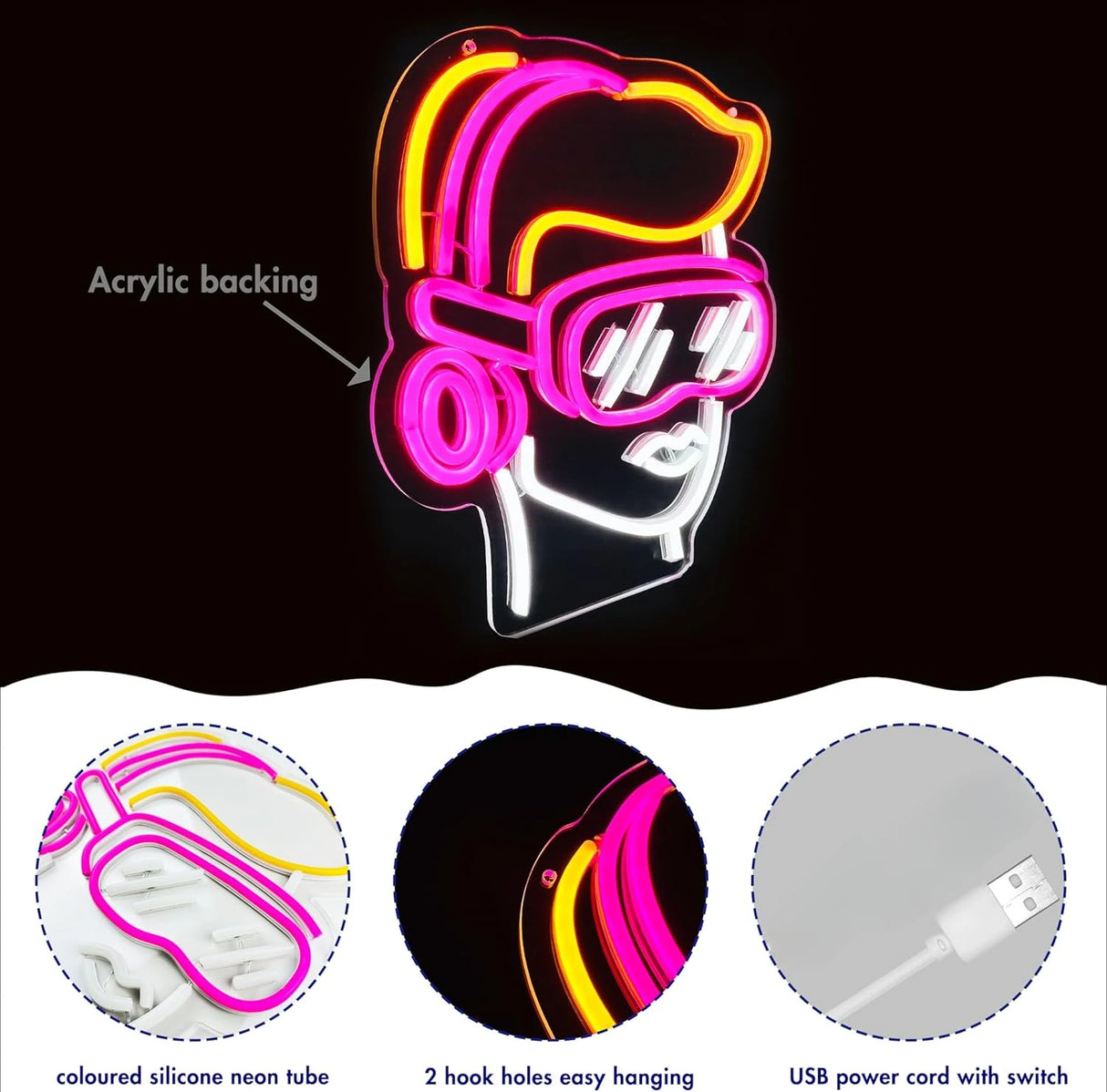 LEDネオンサイン(ネオン看板) ゲームルーム用 調光可能