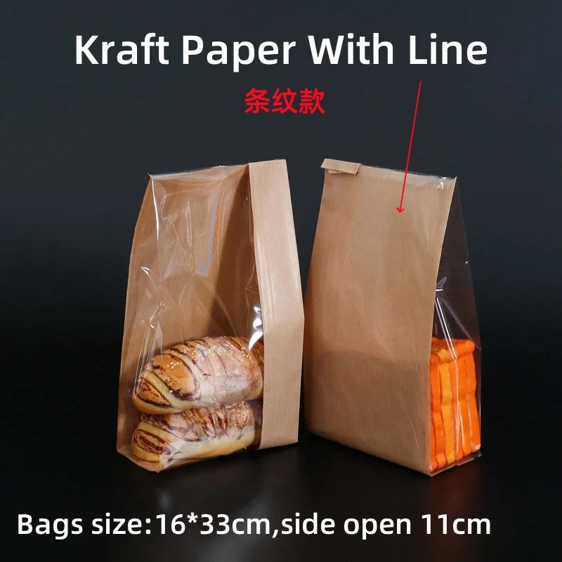 |ノベルティ用品 | 透明窓付きクラフトバッグ 50枚入