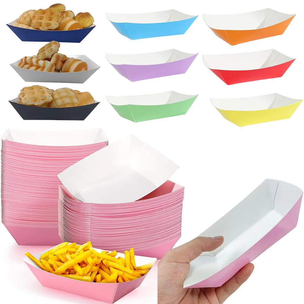 |イベント・ノベルティ用品 | 紙製ミニフードトレイセット | W16.5×H4.5×D12c