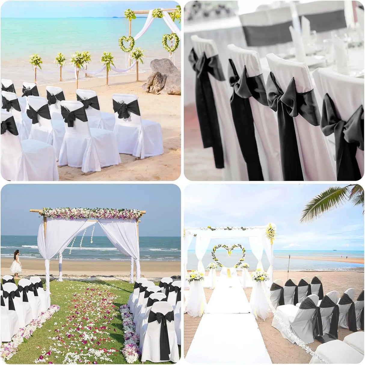 インテリア・パーティ装飾 | サテン椅子リボンセット | 全長2.75m