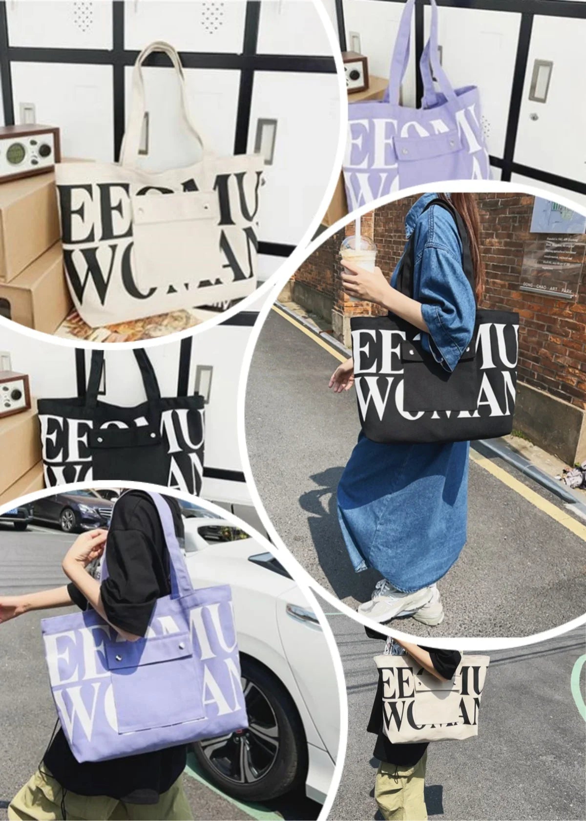 |イベント・ノベルティ用品 | 大容量キャンバスショルダーバッグ | W46×H31×D12㎝