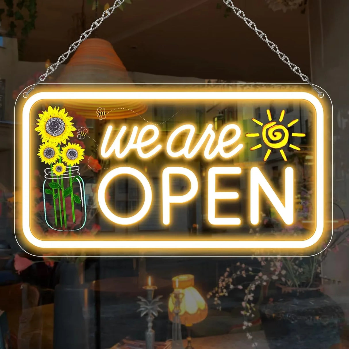 WE ARE OPEN LEDネオンサイン(ネオン看板)