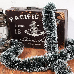 クリスマスリース|メタリックストリーマー 緑 2m