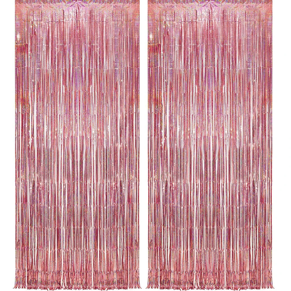 パーティー・インテリア用装飾 キラキラ!ホイル素材カーテン 再利用可能