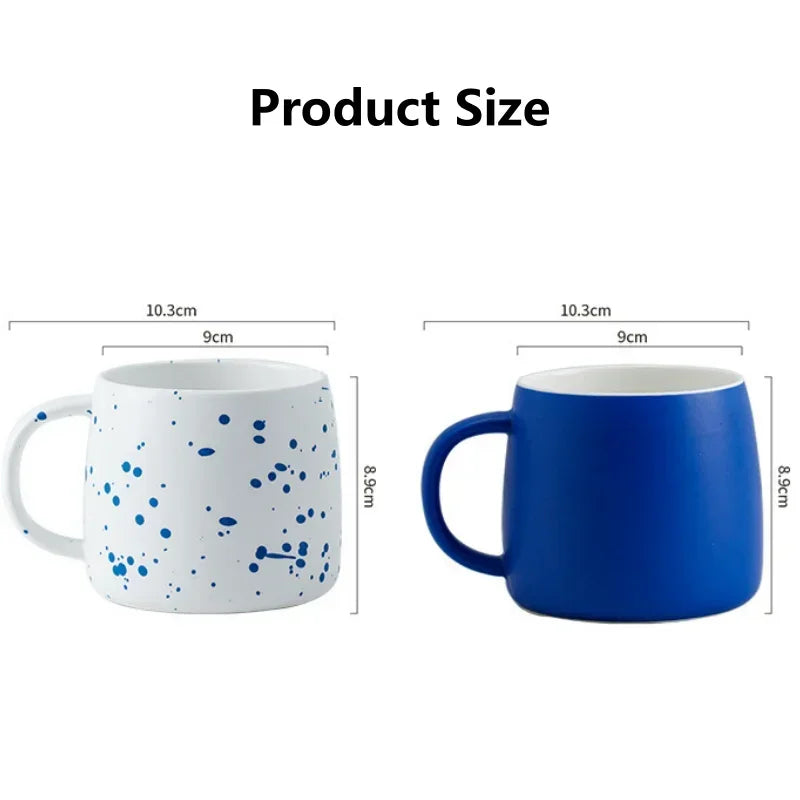 |イベント・ノベルティ用品 | スプーン付きセラミック製ブルーマグカップ | 500ml