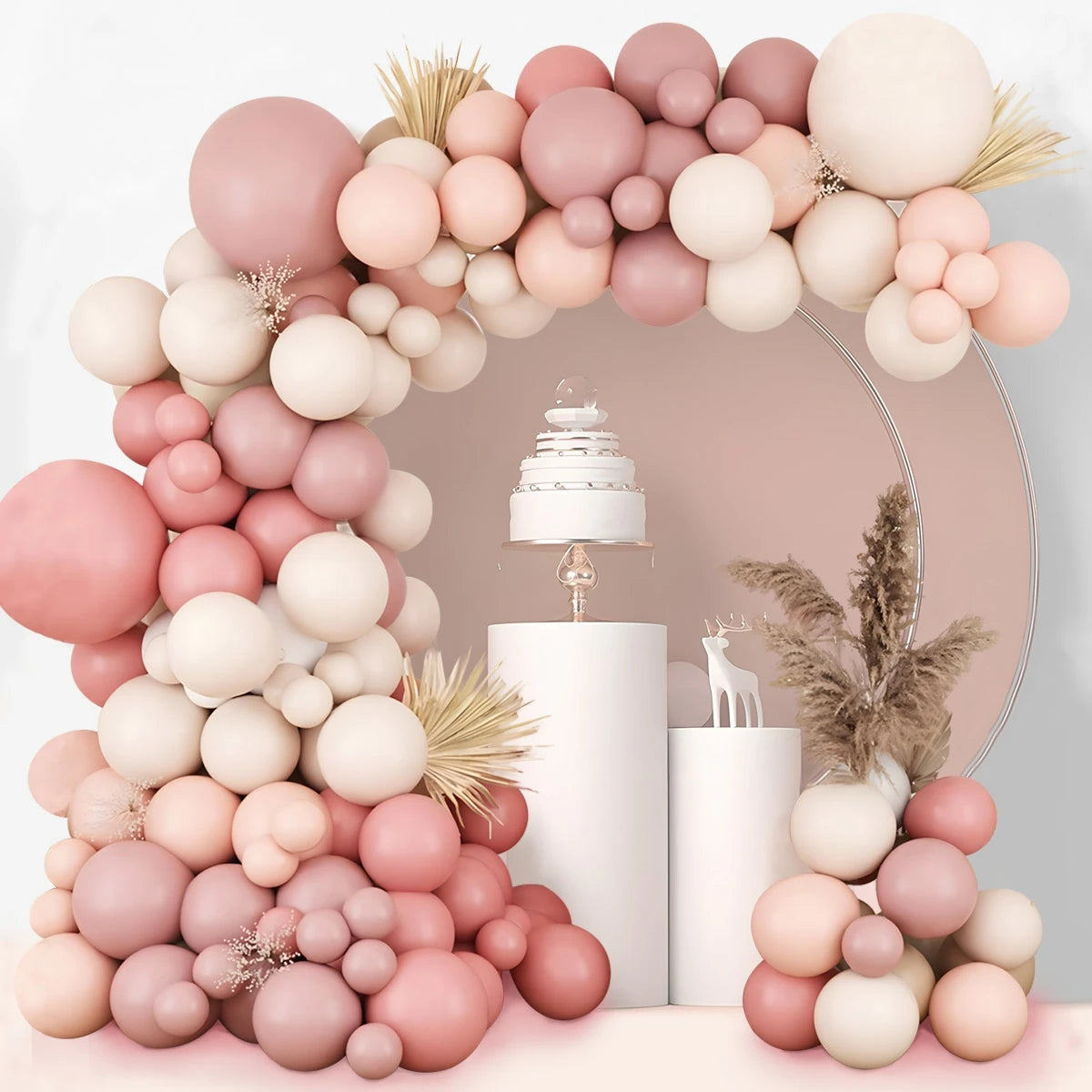 イベント・バルーン装飾|レトロピンクバルーンセット(100個)