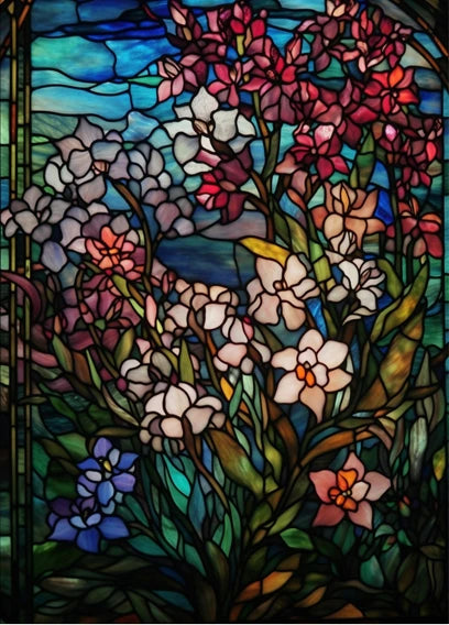 ステンドグラス教会風 ウィンドウフィルム(UVカット・静電気吸着タイプ)