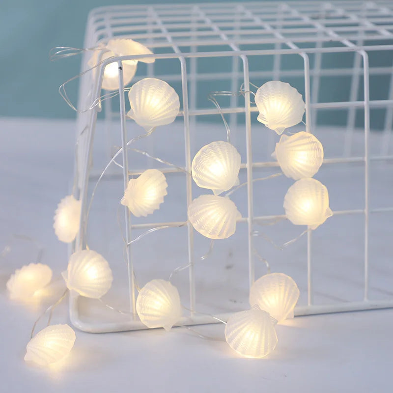 パーティー・インテリア用装飾 シェル&スター LEDライト 海モチーフ