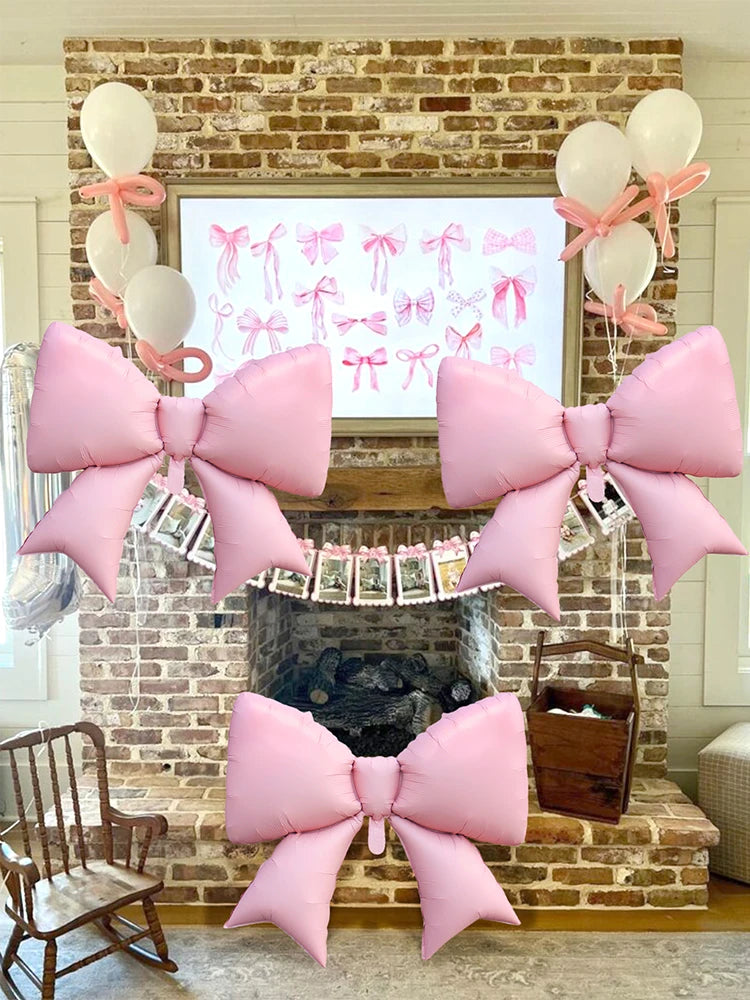 イベント・バルーン装飾 |リボン型アルミバルーンセット | 3個