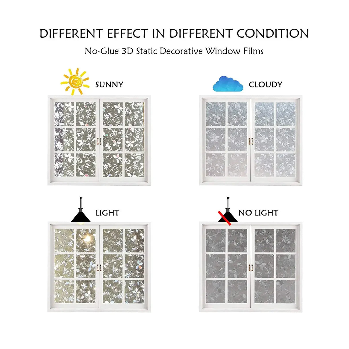 3Dステンドグラス風ウィンドウフィルム (UVカット・静電気吸着タイプ)