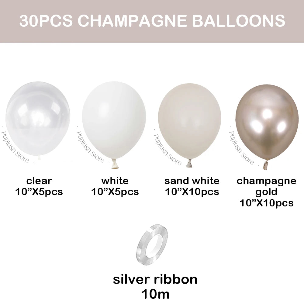 イベント・バルーン装飾 |シャンパンゴールドバルーンセット | 30個