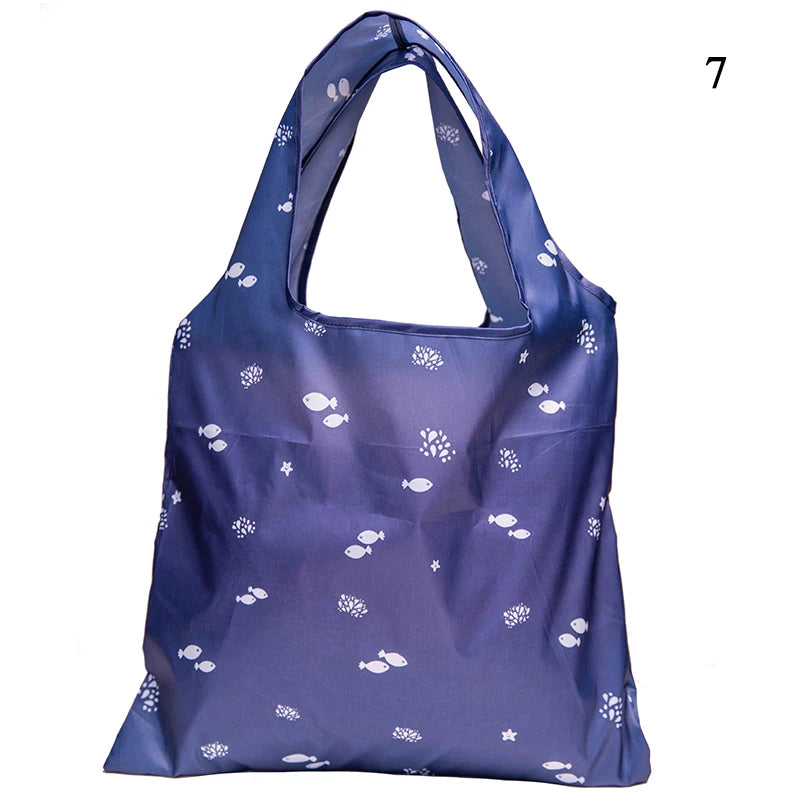 |ノベルティ用品 | コンパクト収納 花柄エコバッグ | 44×40c