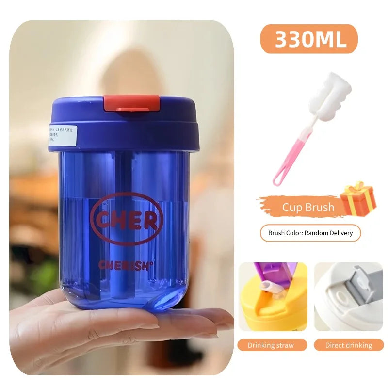 |イベント・ノベルティ用品 | かわいい子供用ストロー付きウォーターボトル |330ml