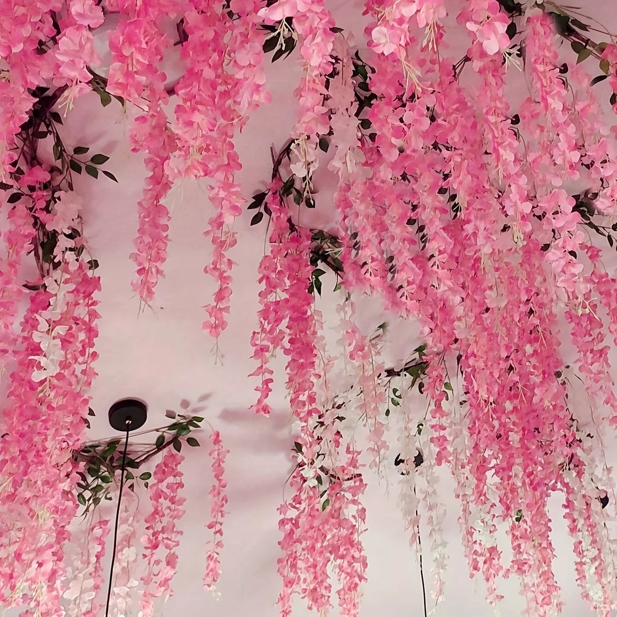 プラスチック製人工ラベンダーガーランド