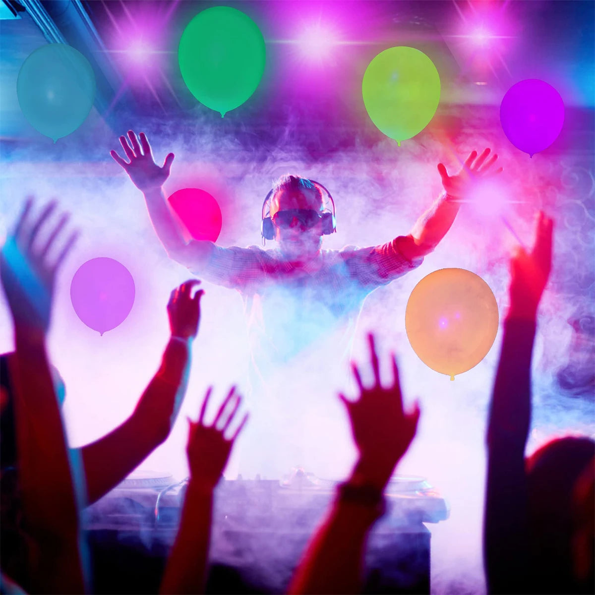 ネオングロー12インチラテックスバルーン12個セット