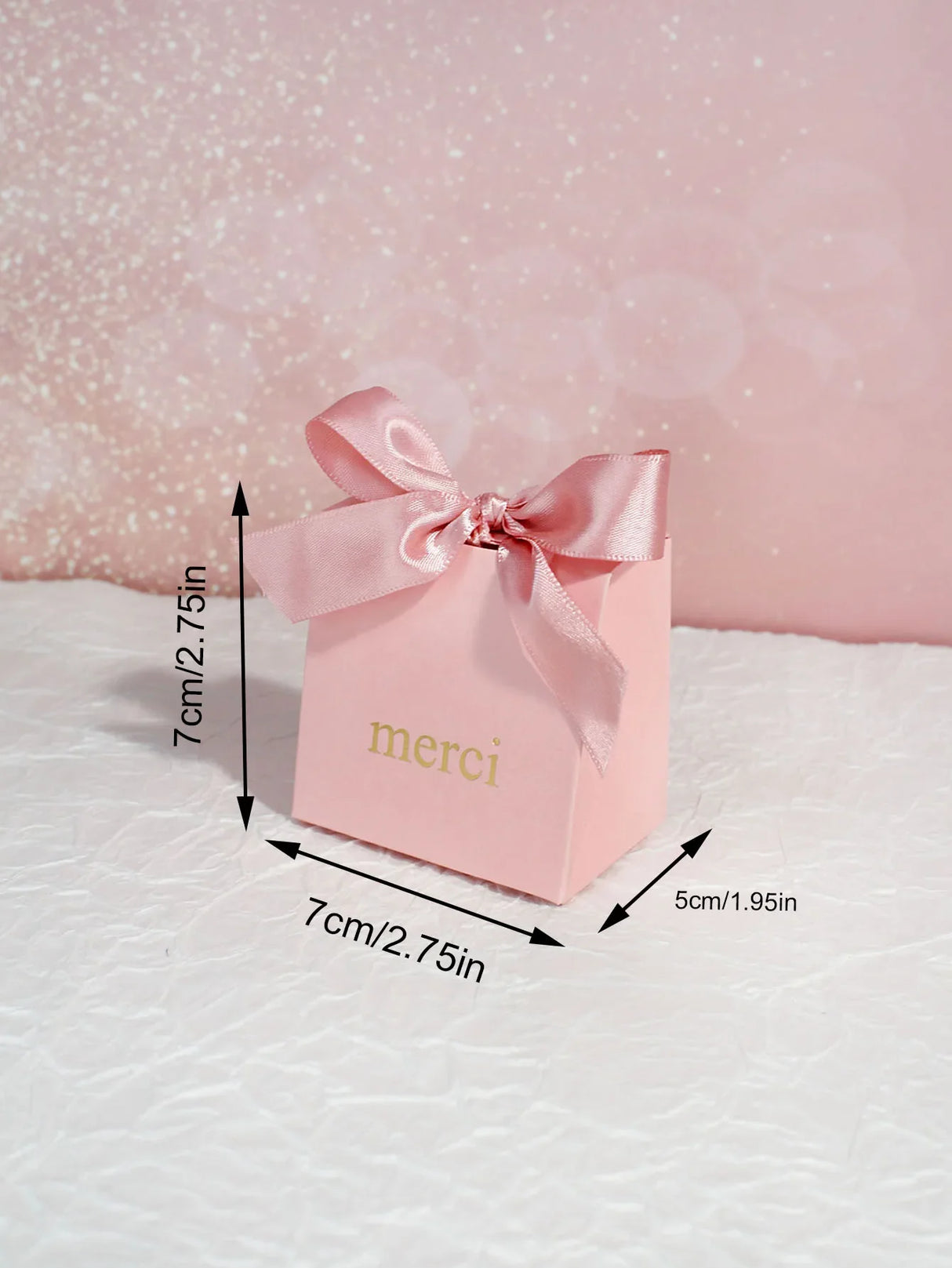 |イベント・ノベルティ用品 | リボン付き小型ギフトバッグ | 7×7×5c