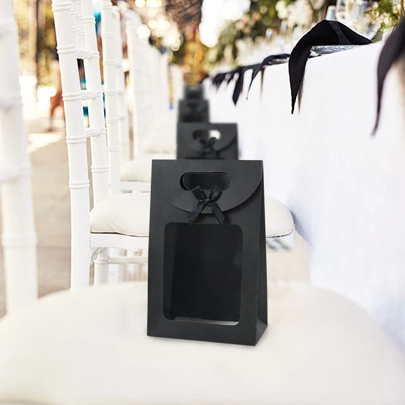 |ノベルティ用品 | 窓付きクラフト紙ギフトバッグ 5個セット