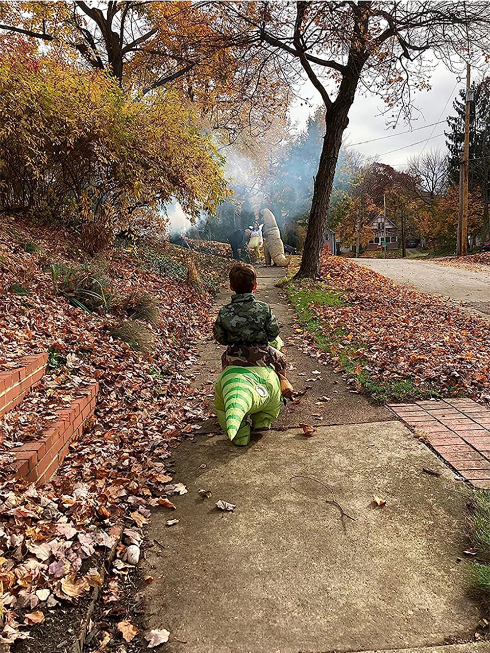 イベント・ハロウィングッズ|乗用式恐竜インフレータブルコスチューム