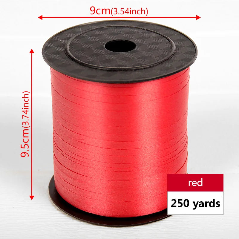 イベント・バルーン装飾 | マルチカラー クラフト用リボン| 230m巻