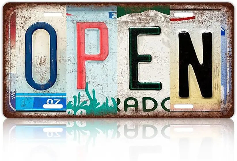 吊り下げ看板オープン・クローズサインプレート